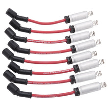 Laden Sie das Bild in den Galerie-Viewer, Edelbrock Spark Plug Wire Set Ls Kit w/ Metal Sleeves 99-15 50 Ohm Resistance Red Wire (Set of 8)