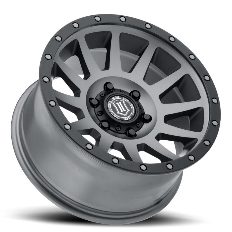 ICON Compression 18x9 6x5.5 25mm Offset 5.75in BS 95.1mm Bore Titanium Wheel