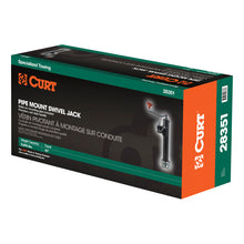 Carica l&#39;immagine nel visualizzatore di Gallery, Curt Pipe-Mount Swivel Jack w/Top Handle (5000lbs 10in Travel Packaged)
