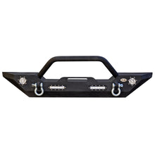 गैलरी व्यूवर में इमेज लोड करें, DV8 Offroad 07-18 Jeep Wrangler JK/JL FS-7 Mid Length Steel Front Bumper w/ LED Lights