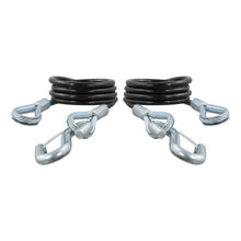 Load image into Gallery viewer, Curt 43-7/8in Safety Cables w/2 Snap Hooks (3500lbs Vinyl-Coated 2-Pack)
