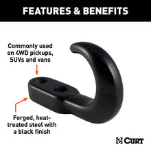 Carica l&#39;immagine nel visualizzatore di Gallery, Curt Tow Hook (10000lbs Black)