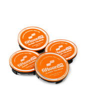 Carica l&#39;immagine nel visualizzatore di Gallery, Fifteen52 Super Touring (Chicane/Podium) Center Cap Set of Four - Orange/Chrome