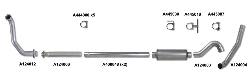 Diamond Eye KIT 4in TB SGL AL: 1994.5-1998.5 FORD 7.3L E-SERIES VAN NFS W/ CARB EQUIV STDS