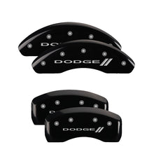 Carica l&#39;immagine nel visualizzatore di Gallery, MGP 4 Caliper Covers Engraved F &amp; R w/ Stripes/Dodge Yellow Finish Black Char 2005 Dodge Neon