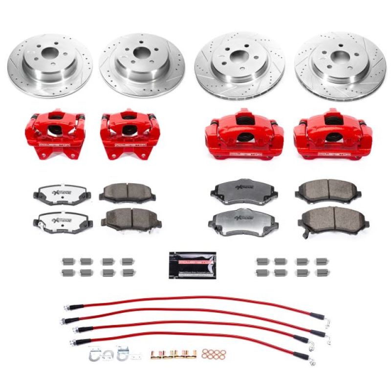 Power Stop 07-17 Jeep Wrangler Front & Rear Big Brake Conversion Kit - 2to4wheels