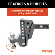 Carica l&#39;immagine nel visualizzatore di Gallery, Curt Rebellion XD 2in / 2-5/15in Cushion Hitch Ball Mount w/ 2in Shank