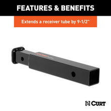 Carica l&#39;immagine nel visualizzatore di Gallery, Curt Receiver Tube Adapter (2in to 1-1/4in Shank 3500lbs GTW 9-1/2in Length)