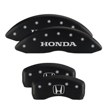Charger l&#39;image dans la galerie, MGP 4 Caliper Covers Engraved Front &amp; Rear Vtech Black finish silver ch