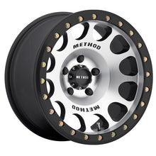 Laden Sie das Bild in den Galerie-Viewer, Method MR105 Beadlock 17x9 -38mm Offset 6x5.5 108mm CB Machined w/Matte Black Ring Wheel