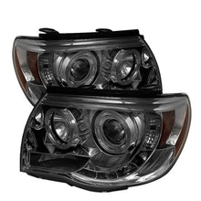 Carica l&#39;immagine nel visualizzatore di Gallery, Spyder Toyota Tacoma 05-11 Projector Headlights LED Halo LED Smoke High H1 Low H1 PRO-YD-TT05-HL-SM