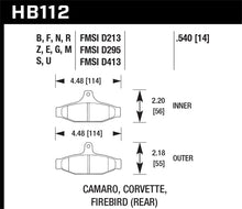 Carica l'immagine nel visualizzatore di Gallery, Hawk 84-96 Corvette /88.5-97 Pontiac Firebird HPS Street Rear Brake Pad