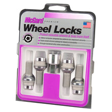 Laden Sie das Bild in den Galerie-Viewer, McGard Wheel Lock Bolt Set - 4pk. (Radius Seat) M14X1.5 / 19mm Hex / 35.4mm Shank Length - Chrome