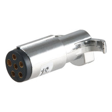 Load image into Gallery viewer, Curt 6-Way Round Connector Plug (Trailer Side Chrome Plastic)