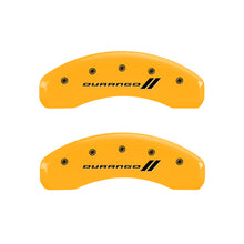 Carica l&#39;immagine nel visualizzatore di Gallery, MGP 4 Caliper Covers Engraved F &amp; R w/ Stripes/Durango Yellow Finish Black Char 2006 Dodge Durango