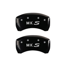 Cargar imagen en el visor de la galería, MGP 4 Caliper Covers Engraved Front Lincoln Engraved Rear MKS Black finish silver ch