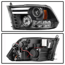 Laden Sie das Bild in den Galerie-Viewer, Spyder Dodge Ram 09-12 Projector Headlights Light Bar DRL Black PRO-YD-DR09-LBDRL-BK