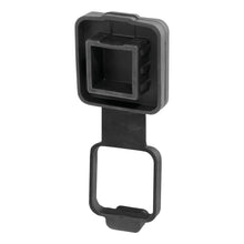 Load image into Gallery viewer, Curt 2in Rubber Hitch Tube Cover w/4-Way Flat Holder (Packaged)