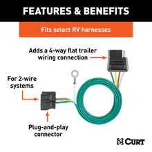 Load image into Gallery viewer, Curt Custom Towed-Vehicle RV Wiring Harness Add-On