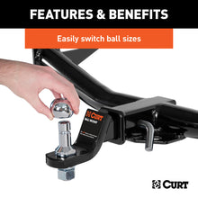 Carica l&#39;immagine nel visualizzatore di Gallery, Curt Switch Ball Trailer Ball Set (2in &amp; 2-5/16in Balls 1in x 2-1/4in Shank)