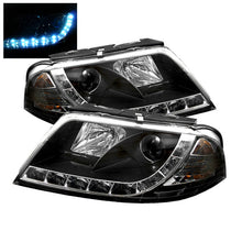 Carica l&#39;immagine nel visualizzatore di Gallery, Spyder Volkswagen Passat 01-05 Projector Headlights DRL Black High H1 Low H1 PRO-YD-VP01-DRL-BK