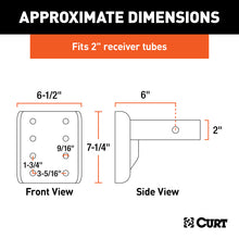 Load image into Gallery viewer, Curt Adjustable Pintle Mount (2in Shank 17000lbs 7-1/4in High 6in Long)