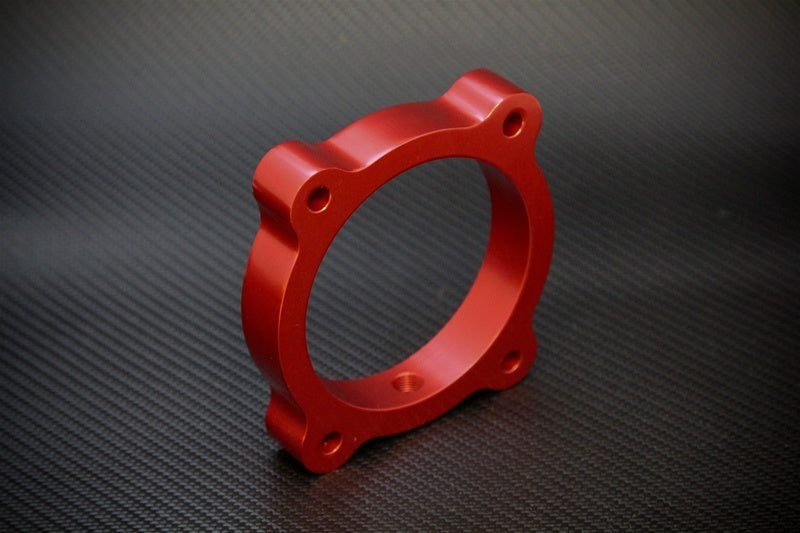 Torque Solution Throttle Body Spacer - Red: Hyundai Genesis V6 13+ - 2to4wheels