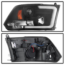 Charger l&#39;image dans la galerie, Spyder 09-16 Dodge Ram 1500 Version 2 Headlights Light Bar DRL Black PRO-YD-DR09V2-LBDRL-BK