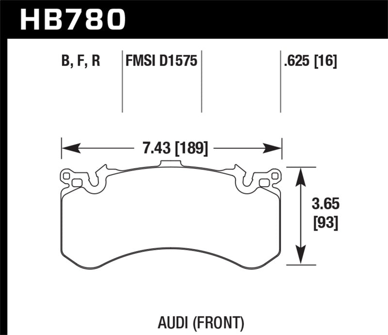 Hawk 2016 Audi A8 Rear High Performance Brake Pads - 2to4wheels