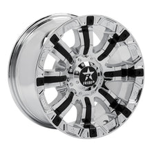 Laden Sie das Bild in den Galerie-Viewer, RBP 94R 18x9.0 6x135/139.7 BP / 5.5 BS / 10mm Offset 87mm CB Chrome w/Black Inserts Wheel
