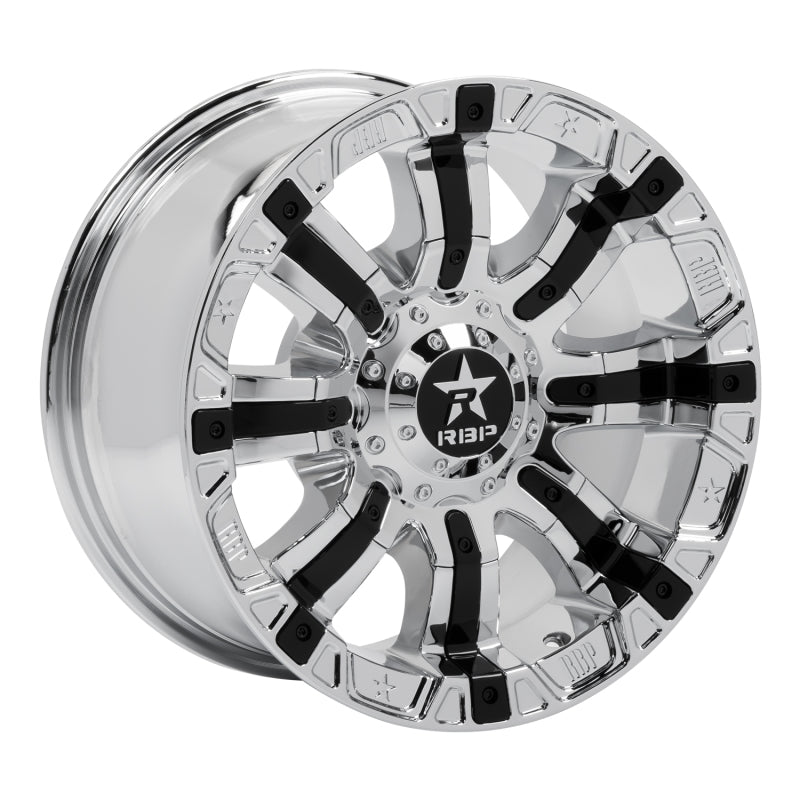 RBP 94R 18x9.0 5x139.7 BP / 5.5 BS 10mm Offset 78mm CB (Hub Centric) Chrome w/Black Inserts Wheel