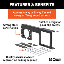 Load image into Gallery viewer, Curt Easy-Mount Bracket for 4 or 5-Flat &amp; 6 or 7-Round (2-1/2in Receiver Packaged)