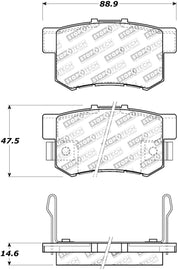 StopTech Street Touring 08-10 Honda Accord EX/EX-L Coupe Rear Brake Pads