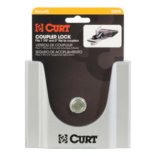 Carica l&#39;immagine nel visualizzatore di Gallery, Curt Trailer Coupler Lock for 1-7/8in or 2in Flat Lip Couplers (Grey Aluminum)
