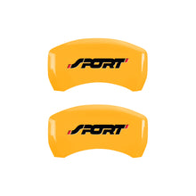 Laden Sie das Bild in den Galerie-Viewer, MGP 4 Caliper Covers Engraved Front &amp; Rear SPORT Black finish silver ch