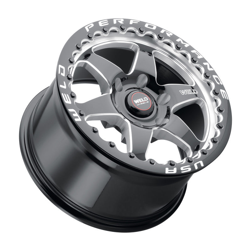 Weld 20x10 Ventura 6 Beadlock 6x139.7 ET38 BS7.00 Gloss BLK MIL DIA 106.1