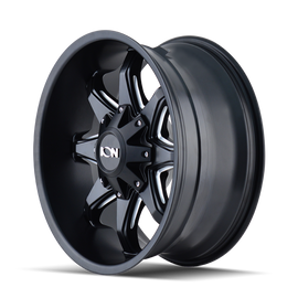 ION Type 181 20x9 / 5x139.7 BP / -12mm Offset / 110mm Hub Satin Black/Milled Spokes Wheel