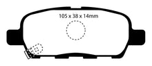 Carica l&#39;immagine nel visualizzatore di Gallery, EBC 08-13 Infiniti EX35 3.5 Yellowstuff Rear Brake Pads