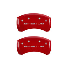 गैलरी व्यूवर में इमेज लोड करें, MGP 4 Caliper Covers Engraved Front &amp; Rear Magnum Red finish silver ch