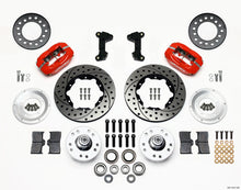 गैलरी व्यूवर में इमेज लोड करें, Wilwood Forged Dynalite Front Kit 11.00in Drill-Red 74-80 Pinto/Mustang II Disc Spindle only