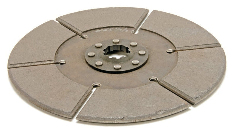 McLeod Disc Sintered Iron Lcf 10.5inX1-1/16X10 Spline Sld Hub 8 Riv .330 Thk