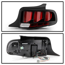 Carica l&#39;immagine nel visualizzatore di Gallery, Spyder 10-12 Ford Mustang Red Light Bar LED Sequential Tail Lights - Blk ALT-YD-FM10-RBLED-BK