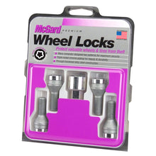 Laden Sie das Bild in den Galerie-Viewer, McGard Wheel Lock Bolt Set - 4pk. (Cone Seat) M14X1.5 / 19mm Hex / 31.0mm Shank Length - Chrome