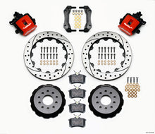 गैलरी व्यूवर में इमेज लोड करें, Wilwood Combination Parking Brake Rear Kit 12.88in Drilled Red Mustang 94-04