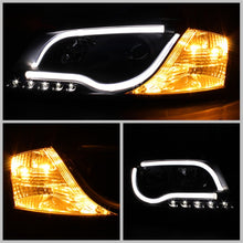 Carica l&#39;immagine nel visualizzatore di Gallery, Spyder Audi A3 06-08 Projector Headlights Halogen Model- Light Tube DRL Blk PRO-YD-AA306-LTDRL-BK