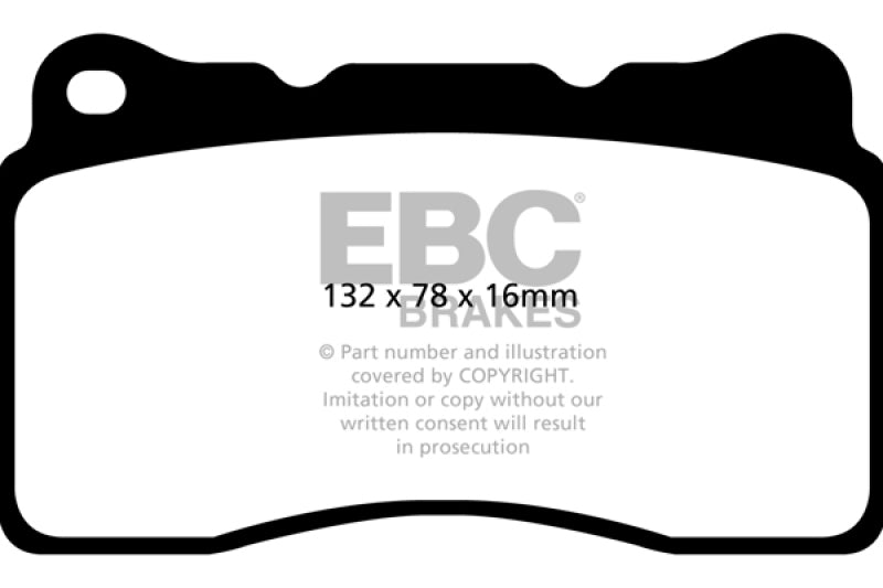 EBC 2016+ Cadillac ATS 2.0L Turbo Orangestuff Front Brake Pads