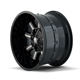 Mayhem 8105 Combat 17x9 / 6x120 BP / 18mm Offset / 78.1mm Hub Black w/ Milled Spokes Wheel