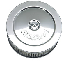 गैलरी व्यूवर में इमेज लोड करें, Edelbrock Air Cleaner Pro-Flo Series Round Steel Top Paper Element 6In Dia X 3 625In Chrome