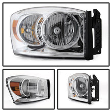 गैलरी व्यूवर में इमेज लोड करें, Xtune Dodge Ram 1500 06-08 / Ram 2500/3500 06-09 Amber Crystal Headlights Chrome HD-JH-DR06-AM-C
