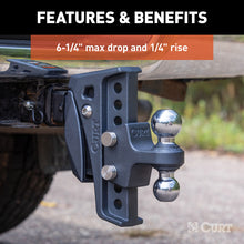 Carica l&#39;immagine nel visualizzatore di Gallery, Curt Rebellion XD 2in / 2-5/15in Cushion Hitch Ball Mount w/ 2in Shank